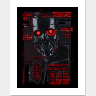 Terminator black Posters and Art